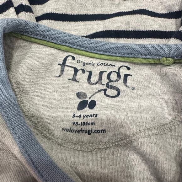 Frugi Stripe Appliqué Clouds Long Sleeve Shirt - Picture 6 of 6